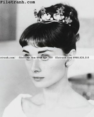 File tranh trang trí buc anh cua Audrey Hepburn 177 (tải file gốc)