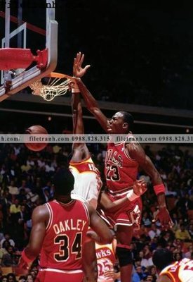 File gốc buc anh cua NBA Jordan 163 (in lụa) tranh phong thủy