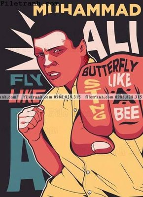 File gốc buc anh cua nha vo dich quyen anh Ali Tyson 187 (in lụa) hoa văn cổ điển