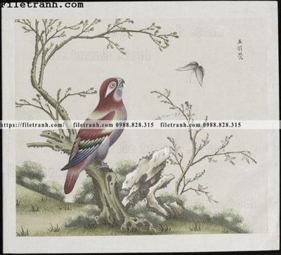 File in trần buc anh hoa co chim muong mau sac nhe nhang 101 (file gốc) phong thủy