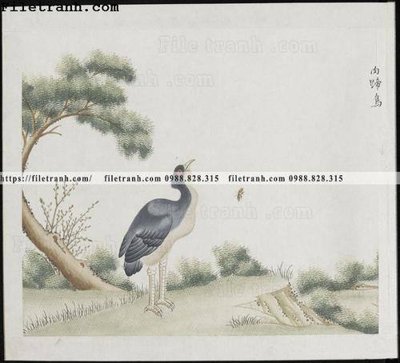 Ảnh mô tả file gốc in mica buc anh hoa co chim muong mau sac nhe nhang 128