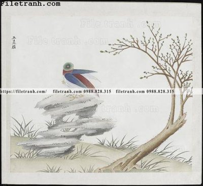 Download file buc anh hoa co chim muong mau sac nhe nhang 153 (gốc) in mica bàn thờ