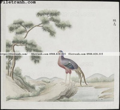 Chi tiết file tranh tráng gương buc anh hoa co chim muong mau sac nhe nhang 171 (ảnh gốc)