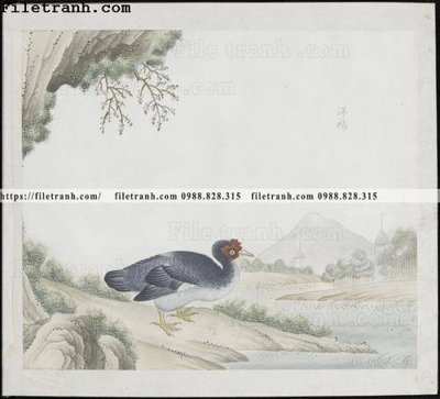 Chi tiết file tranh tráng gương buc anh hoa co chim muong mau sac nhe nhang 181 (ảnh gốc)