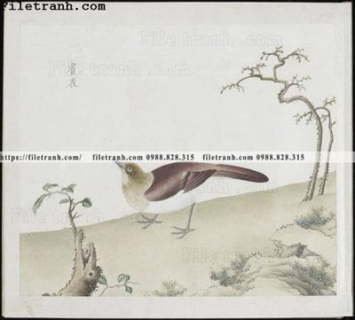 File gốc buc anh hoa co chim muong mau sac nhe nhang 190 (trang trí) phòng làm việc