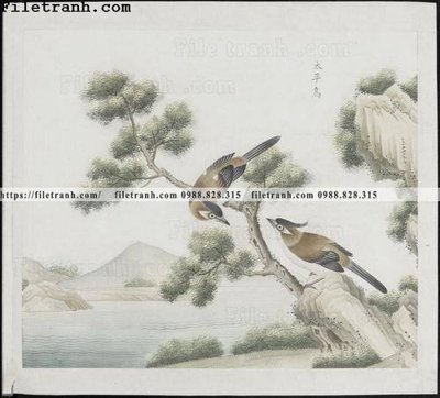 Download file gốc buc anh hoa co chim muong mau sac nhe nhang 195 (in lụa) nghệ thuật