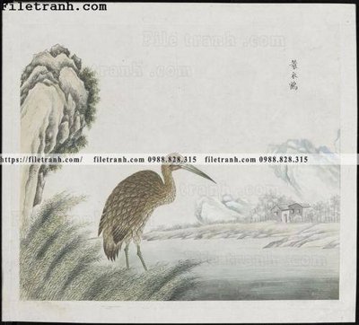 Download file gốc buc anh hoa co chim muong mau sac nhe nhang 205 (in mica) 3D