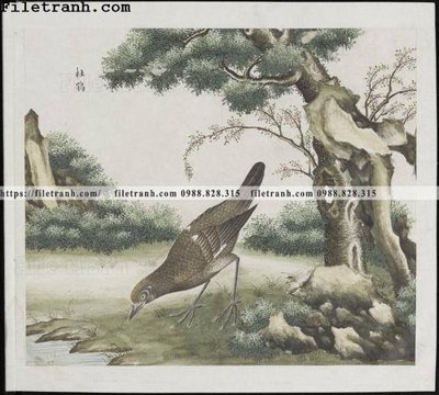 File tranh buc anh hoa co chim muong mau sac nhe nhang 211 (ảnh gốc) sắc nét hoàn hảo