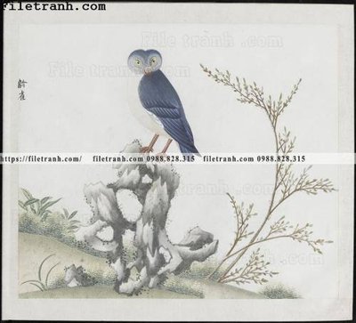 File gốc buc anh hoa co chim muong mau sac nhe nhang 235 (in lụa) tranh mã đáo
