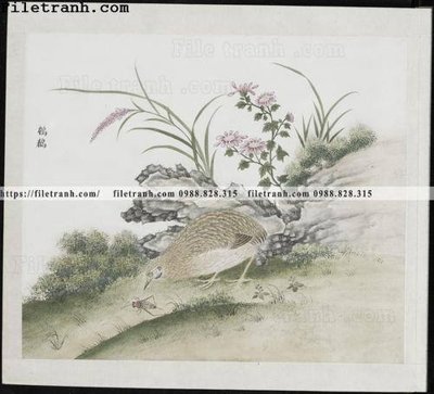 File gốc in mica buc anh hoa co chim muong mau sac nhe nhang 244 chất lượng