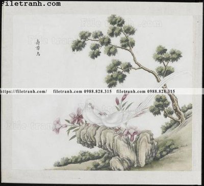 Download file gốc buc anh hoa co chim muong mau sac nhe nhang 248 (in lụa) cao cấp