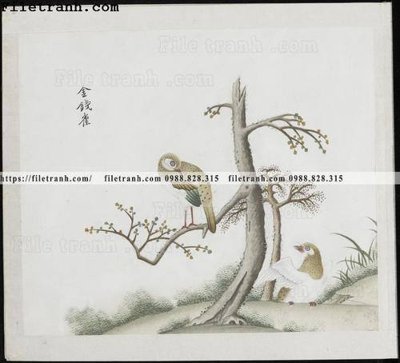 File in trần buc anh hoa co chim muong mau sac nhe nhang 274 (bản gốc) hoa văn