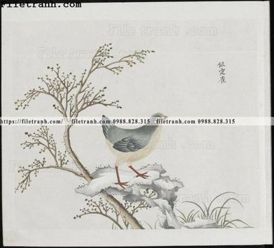 Download file buc anh hoa co chim muong mau sac nhe nhang 296 (chuẩn in) chất lượng cao