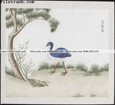 File tranh buc anh hoa co chim muong mau sac nhe nhang 339 (ảnh gốc) chi tiết rõ ràng