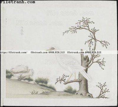 File gốc in tráng gương buc anh hoa co chim muong mau sac nhe nhang 361 chi tiết