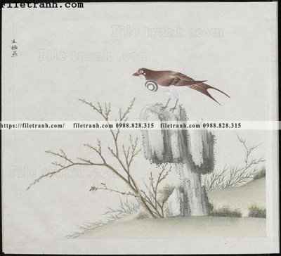 Tải file buc anh hoa co chim muong mau sac nhe nhang 370 (PSD) cho in tranh kính