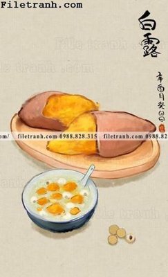 File gốc buc anh mon an dan gian thuat ngu mat troi 100 (in lụa) tranh thuận buồm