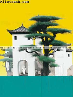 File ảnh buc anh phong cach muc Giang Nam 117 (gốc) in PP, decal