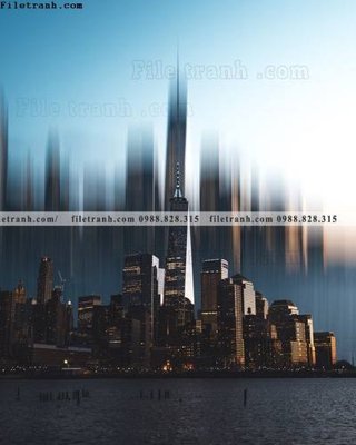 File gốc buc anh thanh pho doc 543 (in tráng gương) nghệ thuật