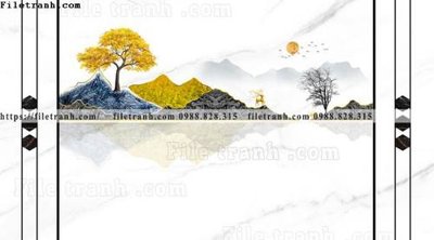 File tranh gốc buc anh tuong nen nai sung tam phong cach Trung Quoc 221 (bản quyền) độc đáo