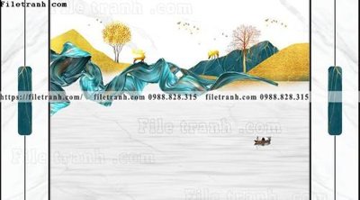 File gốc buc anh tuong nen nai sung tam phong cach Trung Quoc 224 (in lụa) cao cấp