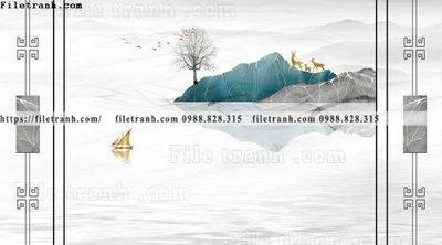 Tải file gốc buc anh tuong nen nai sung tam phong cach Trung Quoc 227 (bản PSD) còn layer