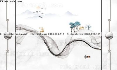 File gốc buc anh tuong nen nai sung tam phong cach Trung Quoc 244 (chủ đề hiện đại) trang trí