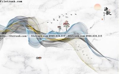 File gốc buc anh tuong nen nai sung tam phong cach Trung Quoc 253 (chuẩn màu) cho in offset