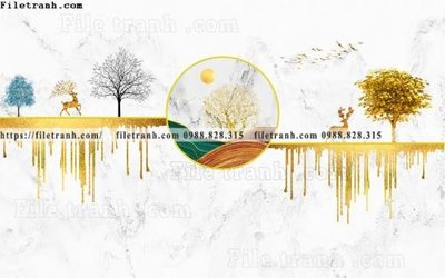 File ảnh buc anh tuong nen nai sung tam phong cach Trung Quoc 265 (gốc) in decal dán tường