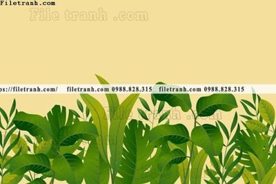 File gốc buc anh ve la rung cay nhiet doi chau Au co dien118 (in lụa) tranh phong thủy