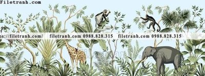 File PSD buc anh ve la rung cay nhiet doi chau Au co dien125 (bản gốc) cho nhà in