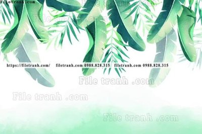 Download file buc anh ve la rung cay nhiet doi chau Au co dien132 (gốc) cho xưởng in