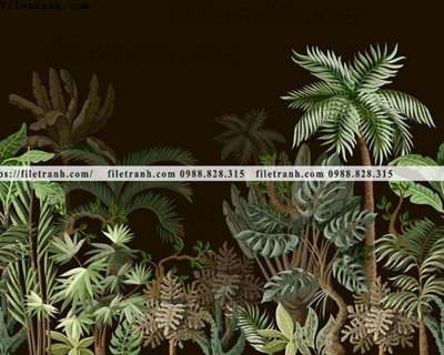 File ảnh buc anh ve la rung cay nhiet doi chau Au co dien139 (gốc) in standee