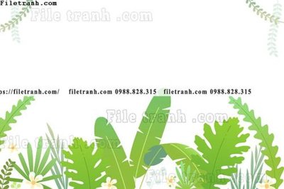 File gốc buc anh ve la rung cay nhiet doi chau Au co dien178 (AI/EPS) cho in ấn