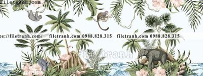 File tranh buc anh ve la rung cay nhiet doi chau Au co dien181 (ảnh gốc) cho in ấn kỹ thuật số