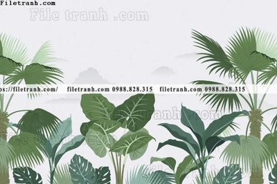 File tranh buc anh ve la rung cay nhiet doi chau Au co dien202 (gốc) chủ đề thiên nhiên