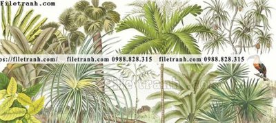 File gốc buc anh ve la rung cay nhiet doi chau Au co dien206 (ảnh chi tiết) để in lụa