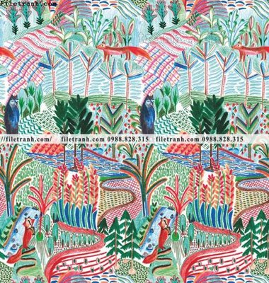 File gốc in mica buc anh ve la rung cay nhiet doi chau Au co dien237 chất lượng