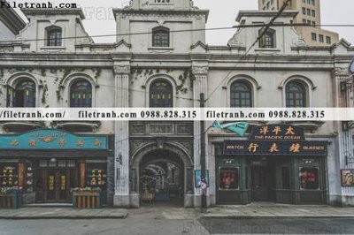 Tải file gốc buc anh ve pho co Thuong Hai 664 (bản PSD) đầy đủ layer