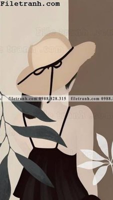 File gốc buc anh ve phu nu truu tuong cua Morandi 141 (PNG) không nền chất lượng