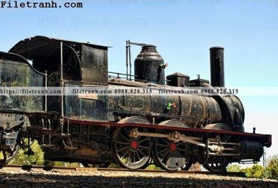 File tranh buc anh ve tau hoi nuoc 150 (bản gốc) treo quán cafe