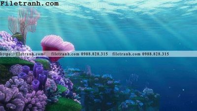 File gốc in tráng gương buc anh ve the gioi duoi nuoc 132 chi tiết