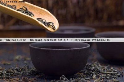 File tranh buc anh ve van hoa tra dao Trung Quoc 129 (bản gốc) treo tường