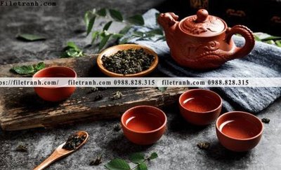 File PSD buc anh ve van hoa tra dao Trung Quoc 156 (gốc) nhiều lớp (multi-layer)