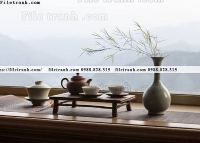 File gốc buc anh ve van hoa tra dao Trung Quoc 170 (in mica) cắt laser