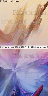 File gốc buc tranh Thien truu tuong moi cua Trung Quoc 614 (in lụa) hoa văn cổ điển