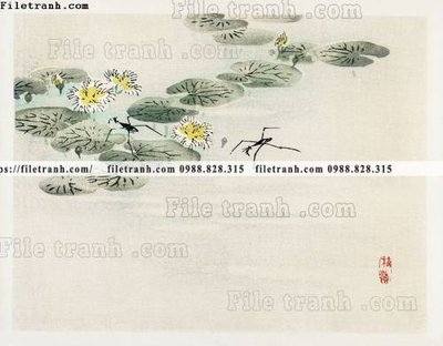File tranh buc tranh co Nhat Ban 110 (gốc) in trên kính