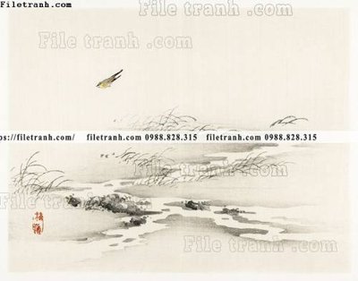 File gốc buc tranh co Nhat Ban 158 (in lụa) hoa văn cổ điển