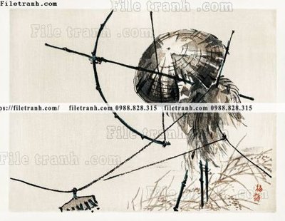 Ảnh gốc buc tranh co Nhat Ban 201 (độ nét cao) in mica