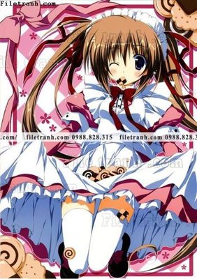 Download file gốc buc tranh doc anime nu hai chieu Nhat Ban 102 (in lụa) tranh 3D